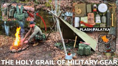 Solo Overnight Camping with the Dream Team of Military Surplus Gear and Chili Mac with Cheese