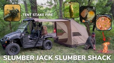 Solo Overnight Adventure Camping in the Woods and Kielbasa with Bacon Baked Beans