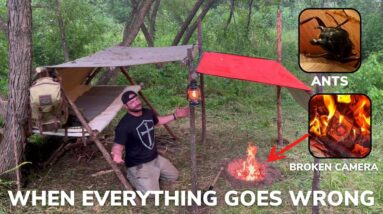 Solo Overnight When Everything Goes Wrong In The Rain and Chicken Bacon Ranch Skillet