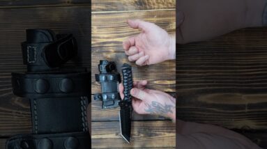 Ottoza Knives Scout Tanto 1095 Carbon Steel Black Micarta