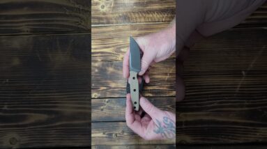 Vosteed Mink EDC Fixed Blade Knife - 3.33” 14C28N Blade with Sheath, Clip Point, Sand G10 Handle
