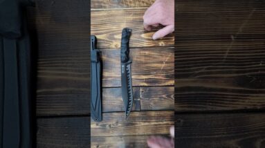 DC53 Steel Full Tang Fixed Blade Knife with Kydex Sheath and Fire Starter, 12.8” Outdoor Survival