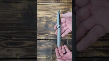 3.2" D2 Steel Blade Titanium Handle Small Pocket Knife for Men Folding Knife with Clip, EDC Folding