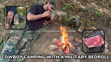 Solo Overnight Using an Ultralight Military Bed Roll Cut Short Due To an Emergency Phone Call