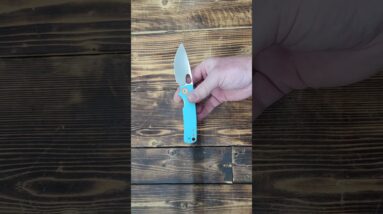 Vosteed Porcupine EDC Pocket Knife - 2.99" 14C28N Satin Blade - Top Liner Lock, Sky Blue G10 Handle