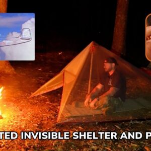 Solo Overnight Staying Alive Using a Superheated Invisible Shelter and MRE Fried Quesadillas
