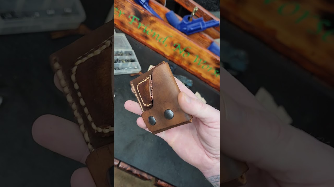 Handmade 1 Troy Ounce Bullion Bar Wallet #leatherwork