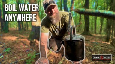 Improvised Pot Hanger for Boiling Water