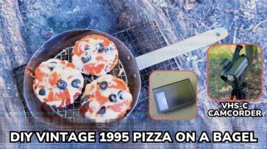 Corporals Corner Camp Recipes Pizza Bagels Filmed with a 1995 VHS-C Camcorder