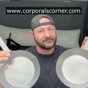 New Carbon Steel Camp Skillet with Stainless Handles