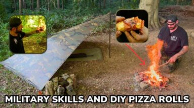 Solo Overnight Brushing Up on Military Skills in the Woods and DIY Pizza Rolls